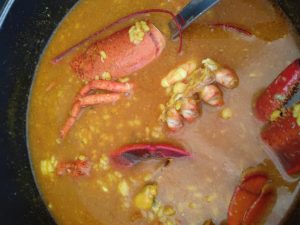 Arroz caldoso de mariscon en Málaga