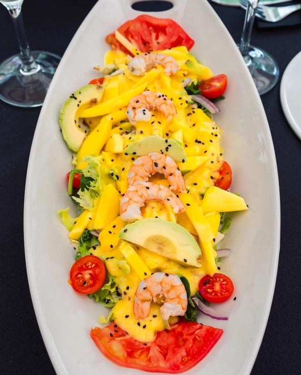 Ensalada de mango La Proa de Teatinos Málaga - Comer en Málaga cocina de producto